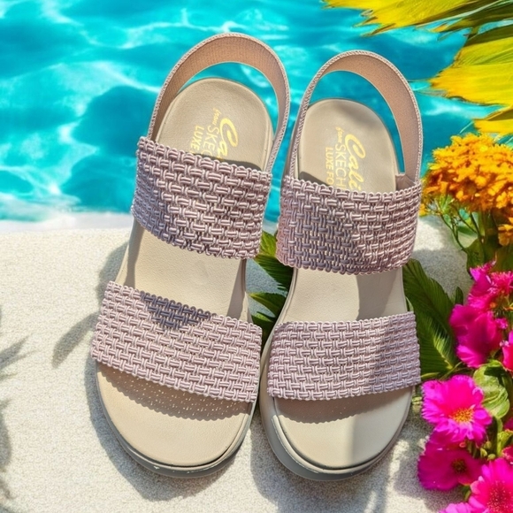 Sketchers Cali Day Blush Pink Size 7 Women's Sandals (EUC) - Picture 3 of 13